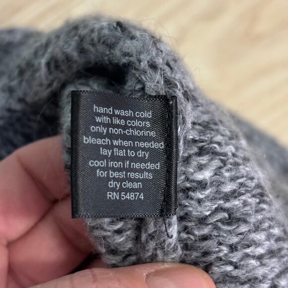 The Limited Sweater Womens Medium Gray Wool Cardigan‎ Tunic Dress Secretary Twee - Picture 12 of 12